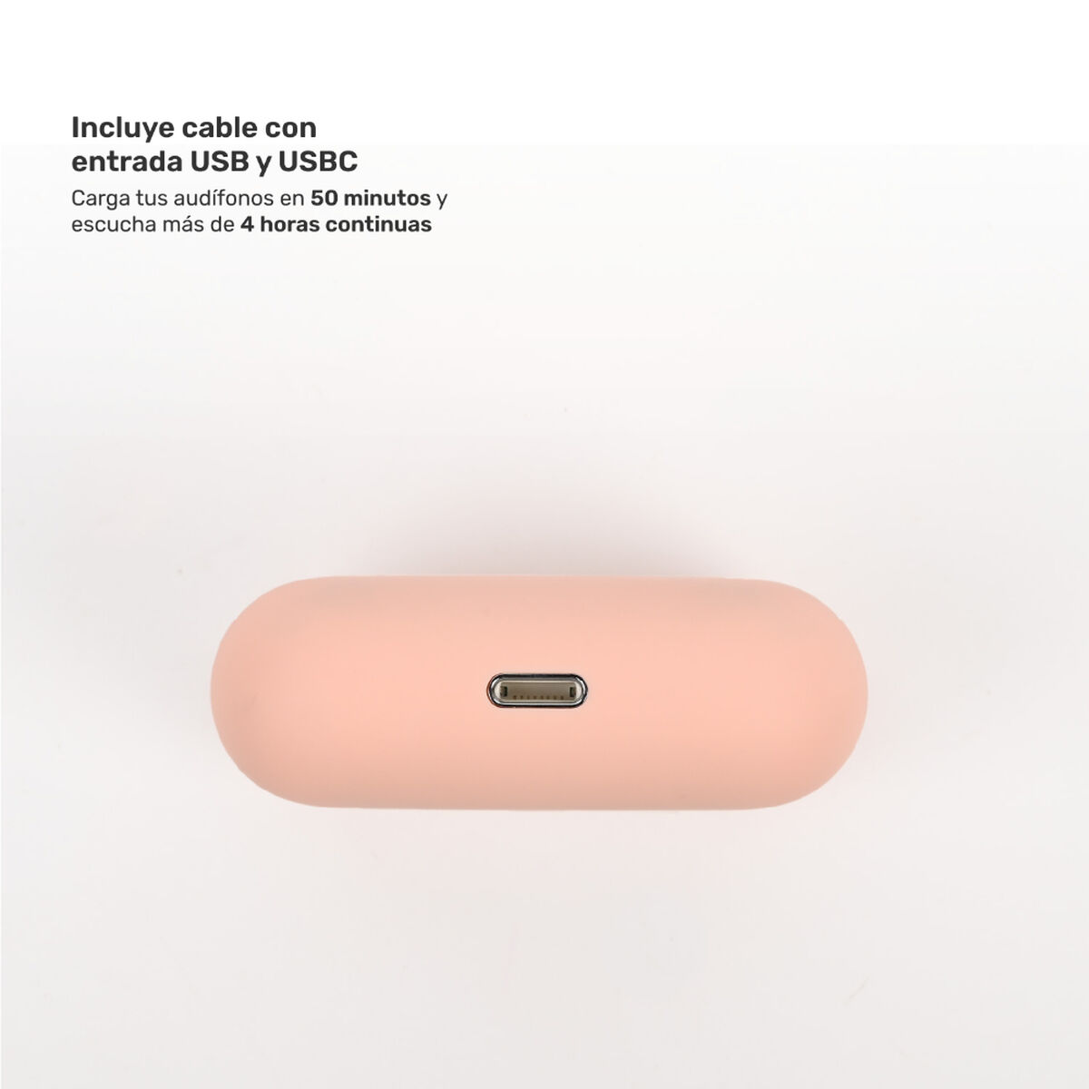 Kit Smartwatch Lhotse Vibe 05 Cream + Audífonos Rosado
