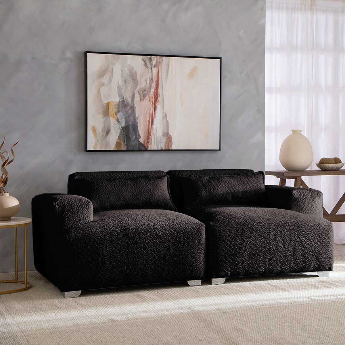 Sof&aacute; Mons Cala Boucle 2 Cuerpos Chocolate