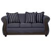 Juego de Living Black Factory Sofia 5 Cuerpos Marengo