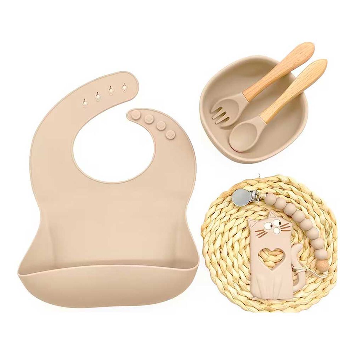 Set de Alimentacion 3 Beige Bebesit