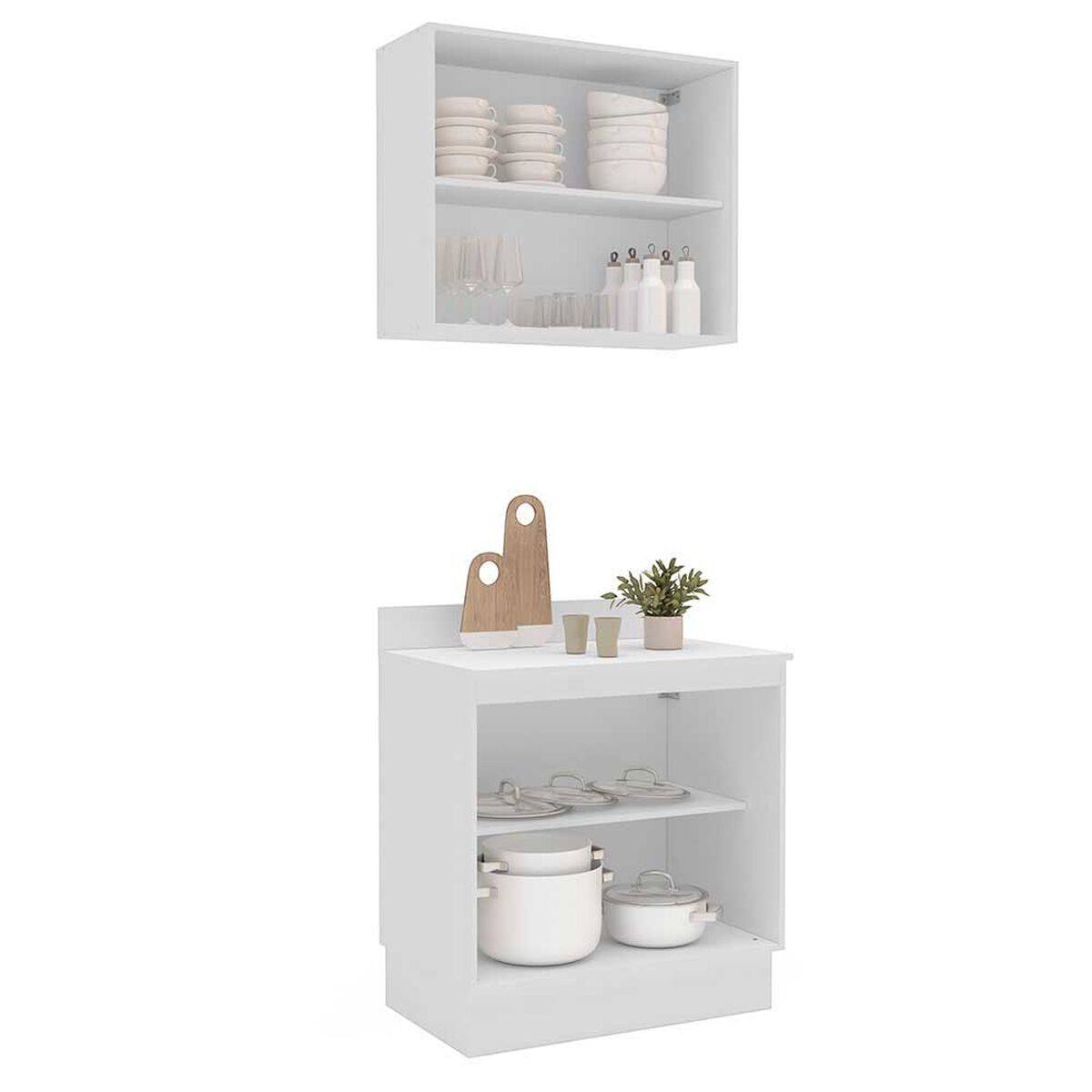 Kit Cocina Modular Delta Vekkahome 4 Puertas Blanca