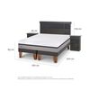 Cama Europea CIC Base Dividida King Balance + Respaldo + 2 Veladores Dublin