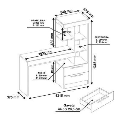 Imagen 2 del producto Escritorio Home Mobili Nerve Café