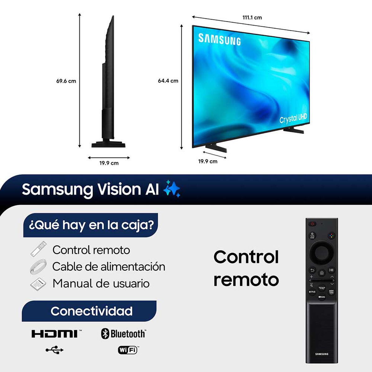Smart TV LED 50" Samsung 4K UHD Tizen&trade; Smart TV UN50U8000HGXZS