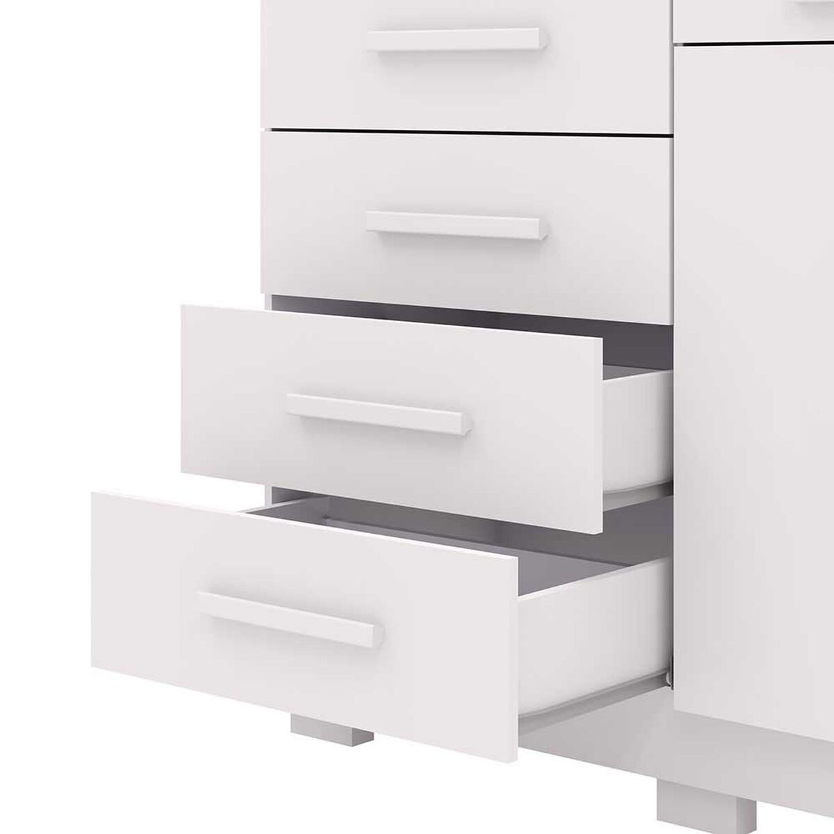 C&oacute;moda Vekkahome Americana 5 Cajones 2 Puertas Blanca