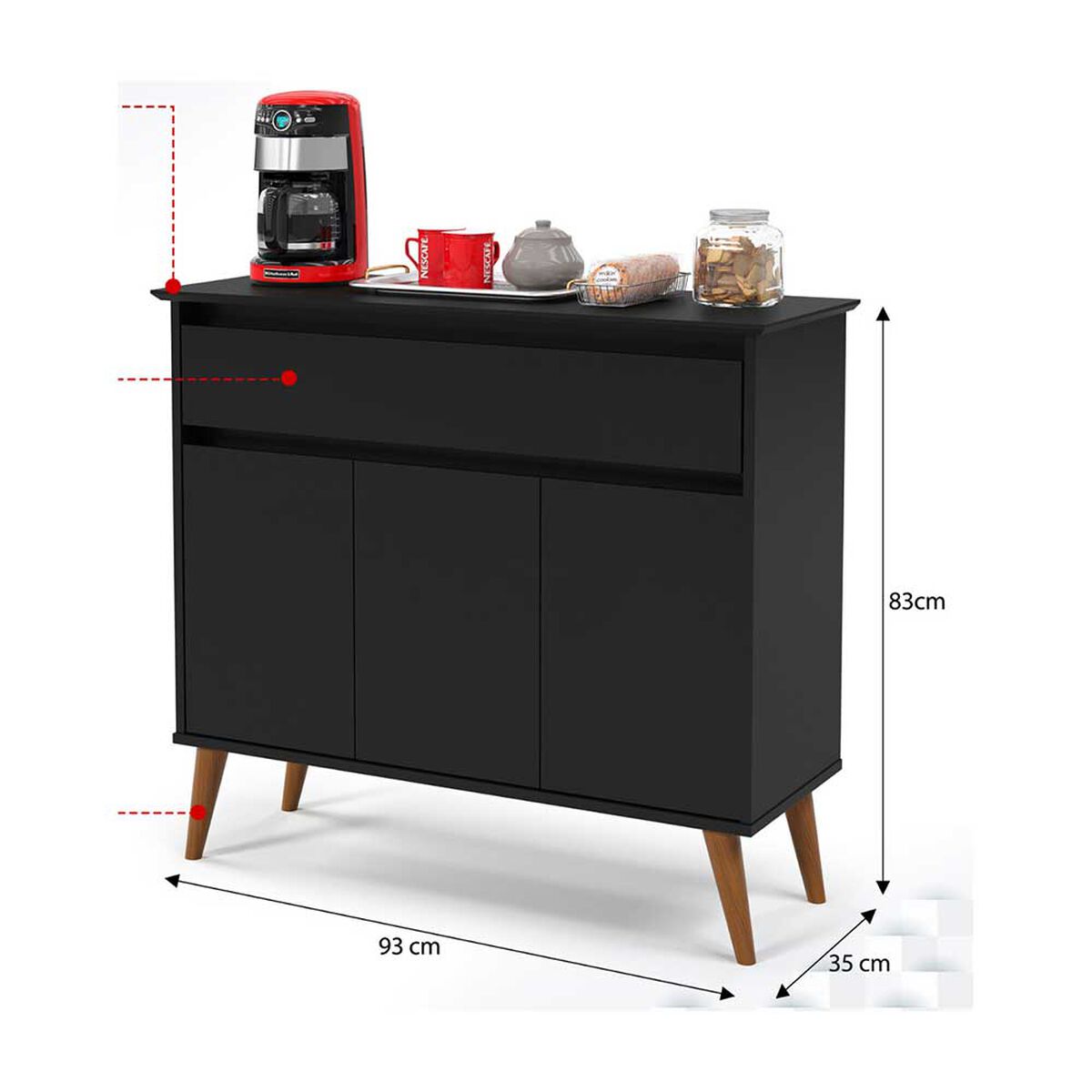 Buffet Onessta Zeus Negro
