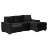 Sofá Seccional Derecho Latam Home Livorno 3 Cuerpos Negro