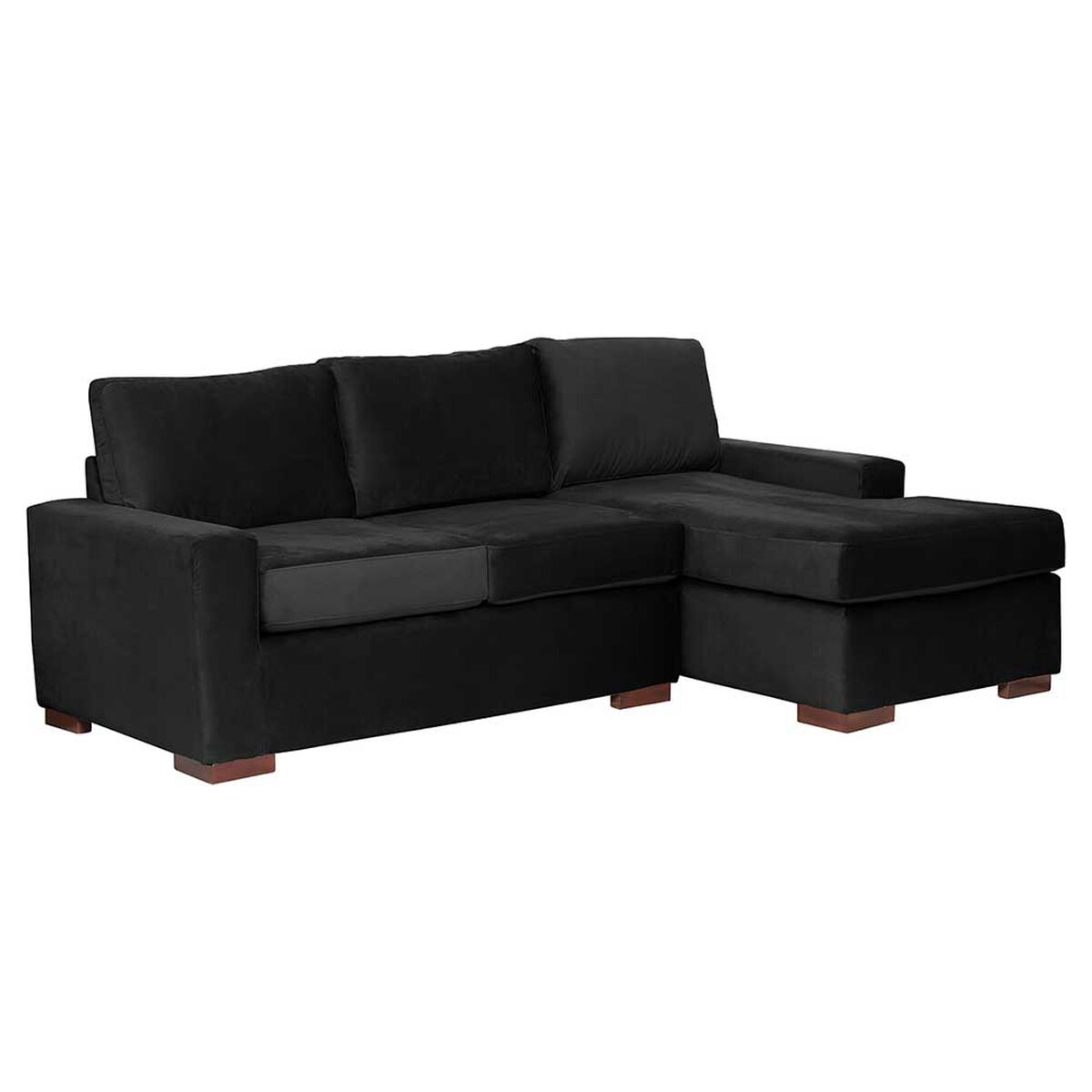 Sofá Seccional Derecho Latam Home Livorno 3 Cuerpos Negro