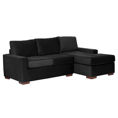 Sofá Seccional Derecho Latam Home Livorno 3 Cuerpos Negro