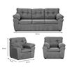 Juego de Living Deco Outlet Polonia Sofá 3 Cuerpos + Dos Sillones 1 Cuerpo Chocolate