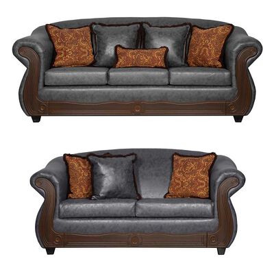 Imagen 1 del producto Juego de Living Black Factory Estambul 5 Cuerpos Gris