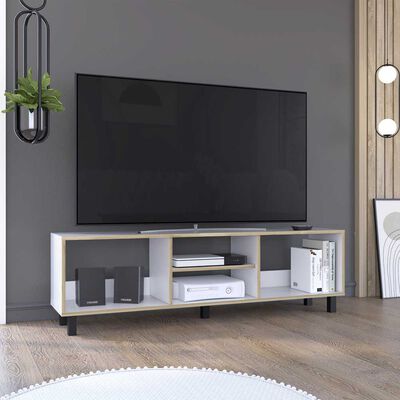 Rack TV TuHome Nomik Texas Blanco Hasta 70"