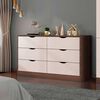 C&oacute;moda Casanova Pisa 6 Cajones Nogal Off White