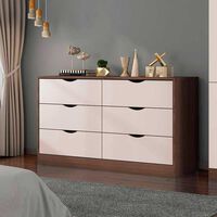 Cómoda Casanova Pisa 6 Cajones Nogal Off White