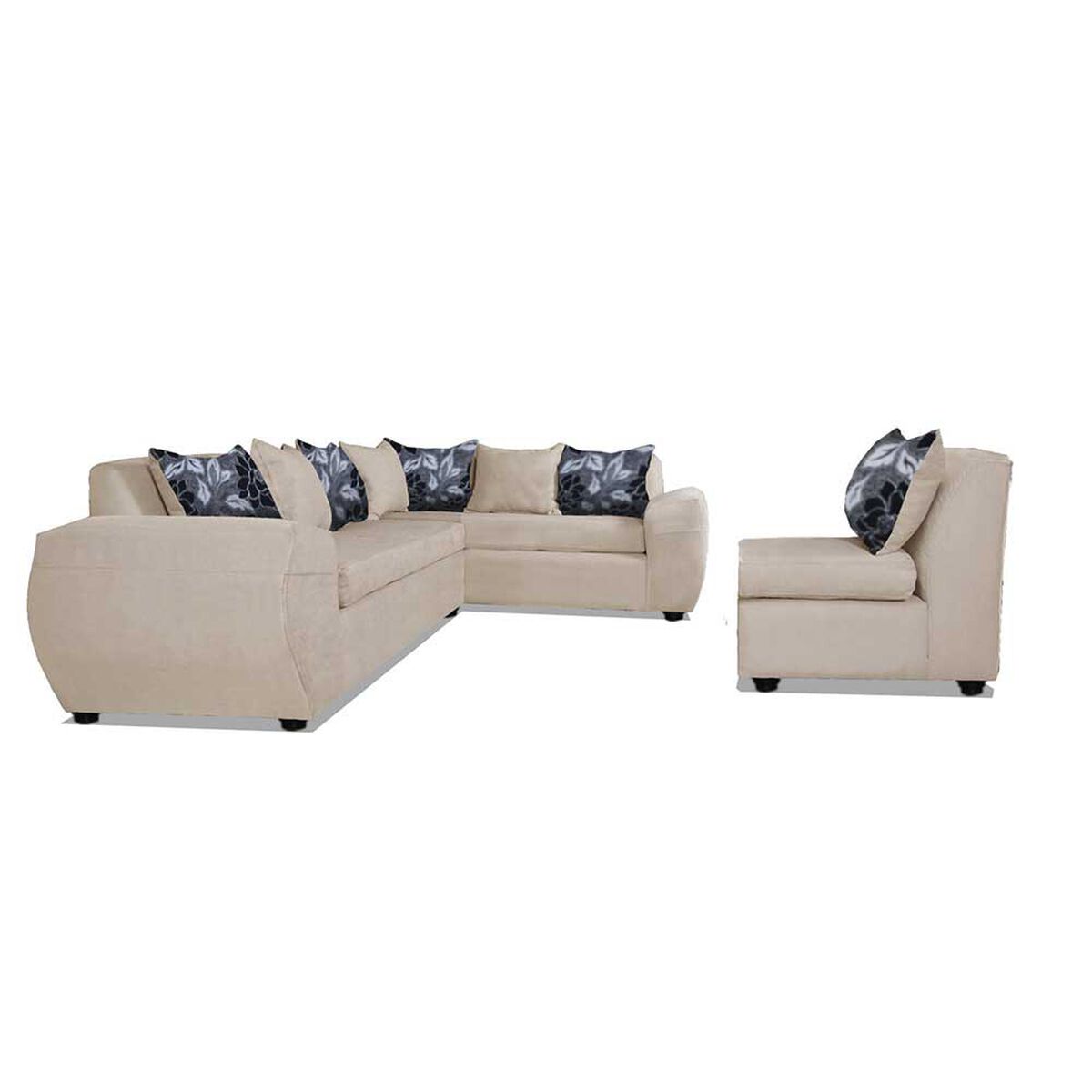 Sofá Seccional Modular Elegant Detail Houston 7 Cuerpos Beige