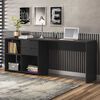 Escritorio Home Mobili Valencia 2 Cajones Negro
