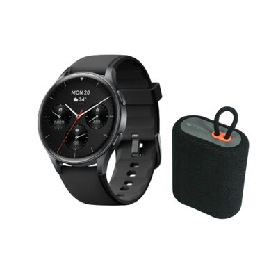 Kit Smartwatch Lhotse Vibe 05 Black + Parlante Negro
