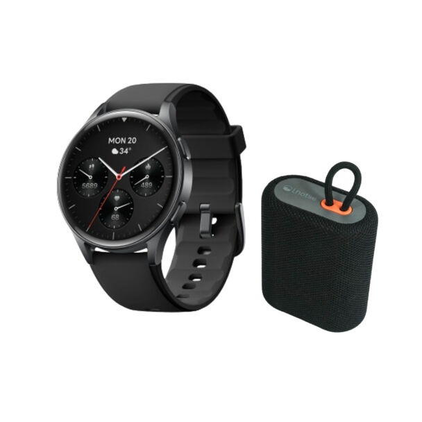 Kit Smartwatch Lhotse Vibe 05 Black + Parlante Negro