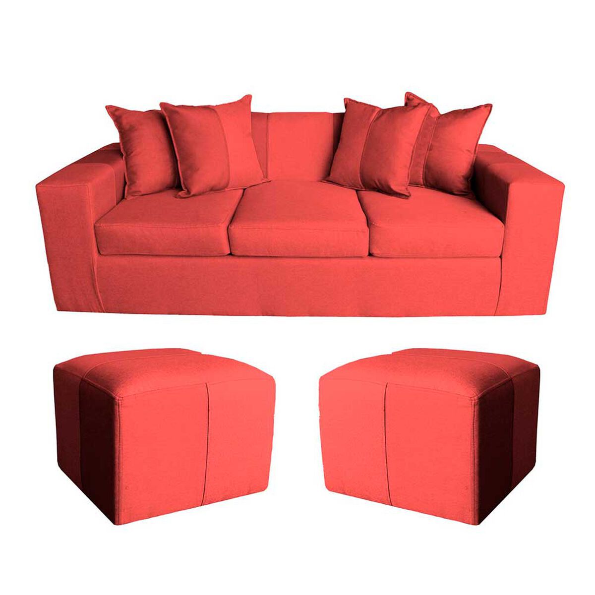 Sofa + 2 Pouff A&M Home Maxi Burdeo