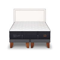Cama Europea CIC Base Dividida King Grand Premium + Respaldo Danubio