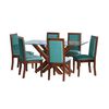Juego de Comedor Latam Home Merida 6 Sillas Turquesa