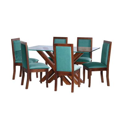 Imagen 1 del producto Juego de Comedor Latam Home Merida 6 Sillas Turquesa