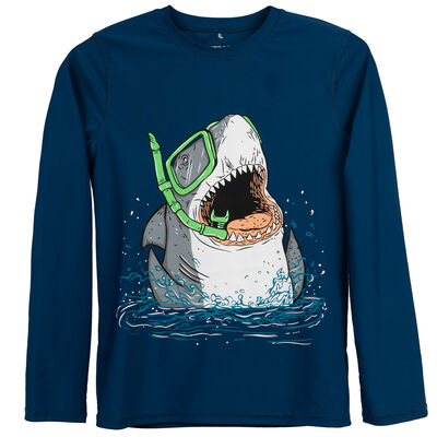 Imagen 1 del producto Traje de Baño Polera UV Niño Cutback Grafito, Navy