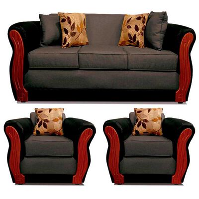 Imagen 1 del producto Juego de Living Elegant Detail Girona Sofá 3 Cuerpos + Dos Sillones 1 Cuerpo Gris