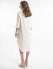 Vestido Midi Lino Manga 3/4 Mujer Portman Club