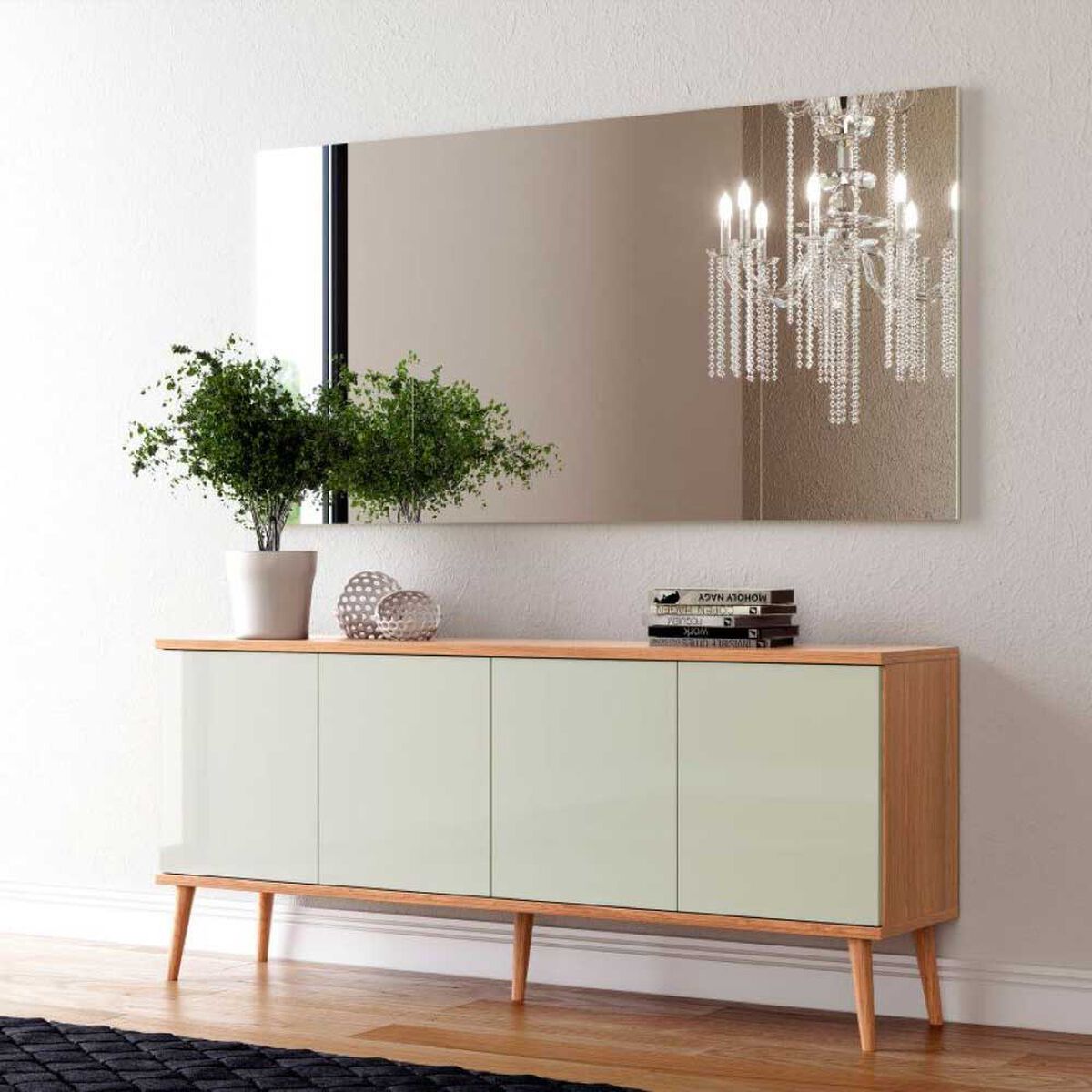 Buffet Roca Copihue 4 Puertas Blanco
