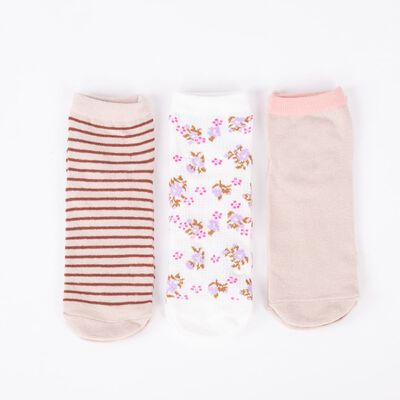 Imagen 1 del producto Pack 3 Calcetines Mujer Icono Cafe