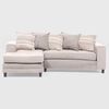 Sofá Seccional Izquierdo Living Factory Milan 3 Cuerpos Beige