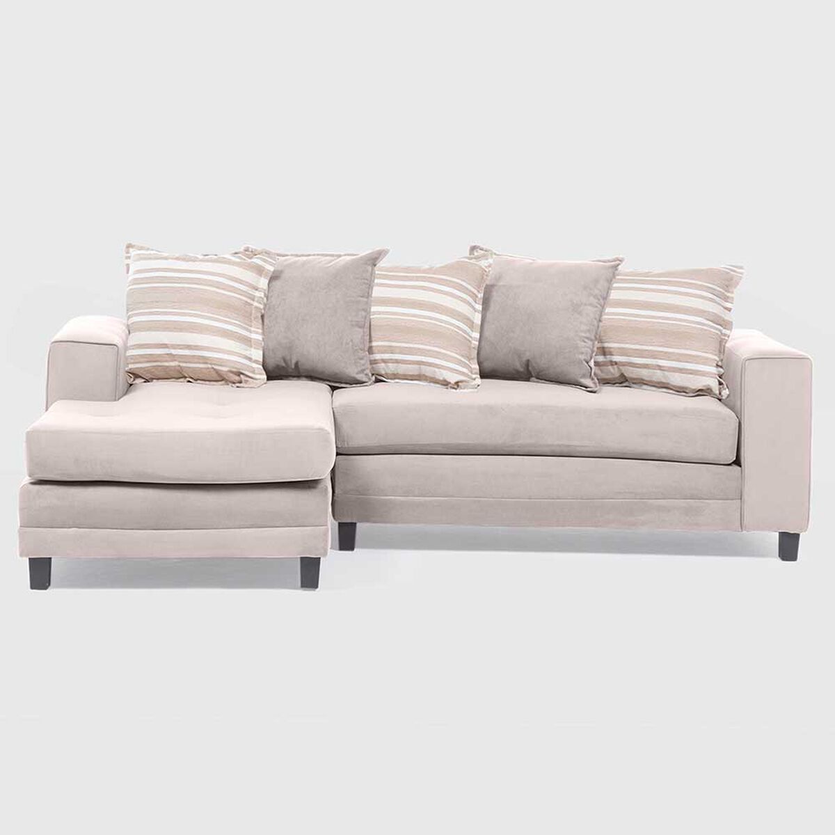 Sofá Seccional Izquierdo Living Factory Milan 3 Cuerpos Beige