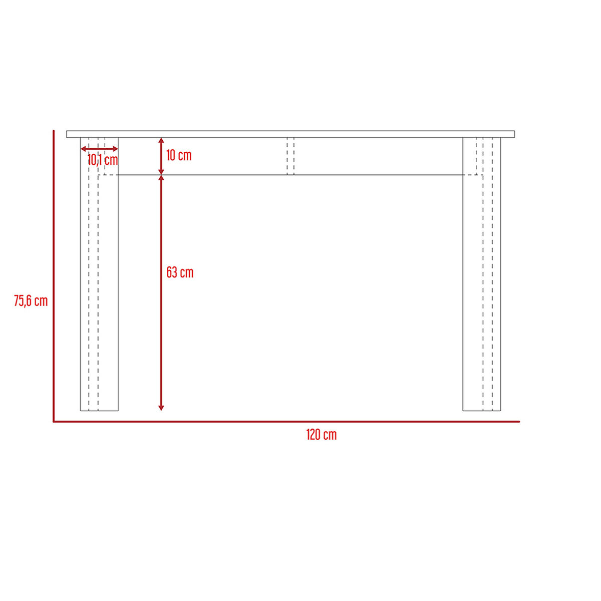 Mesa de Comedor Portofino 120 Cm Rovere