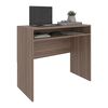 Combo Oficina Escritorio Avellana + Silla New York Negra y Azul Arthome