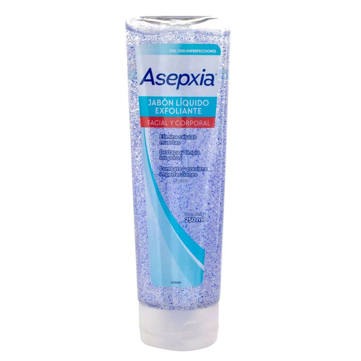 Asepxia Jabón Líquido Exfoliante Facial y Corporal 250 ml