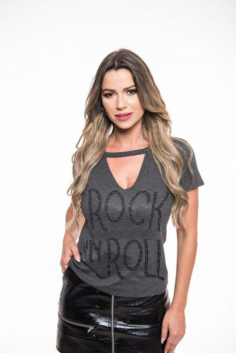 Polera Chocker Mujer Rock Caviar