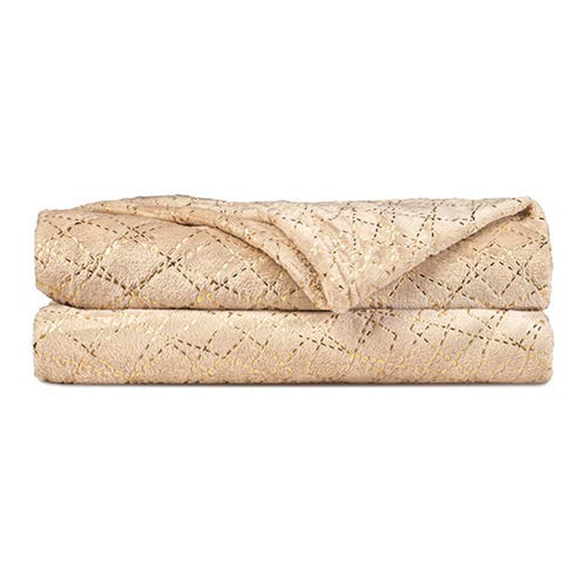 Manta Casa Linda Franela Golden Beige 130 x 160 cm