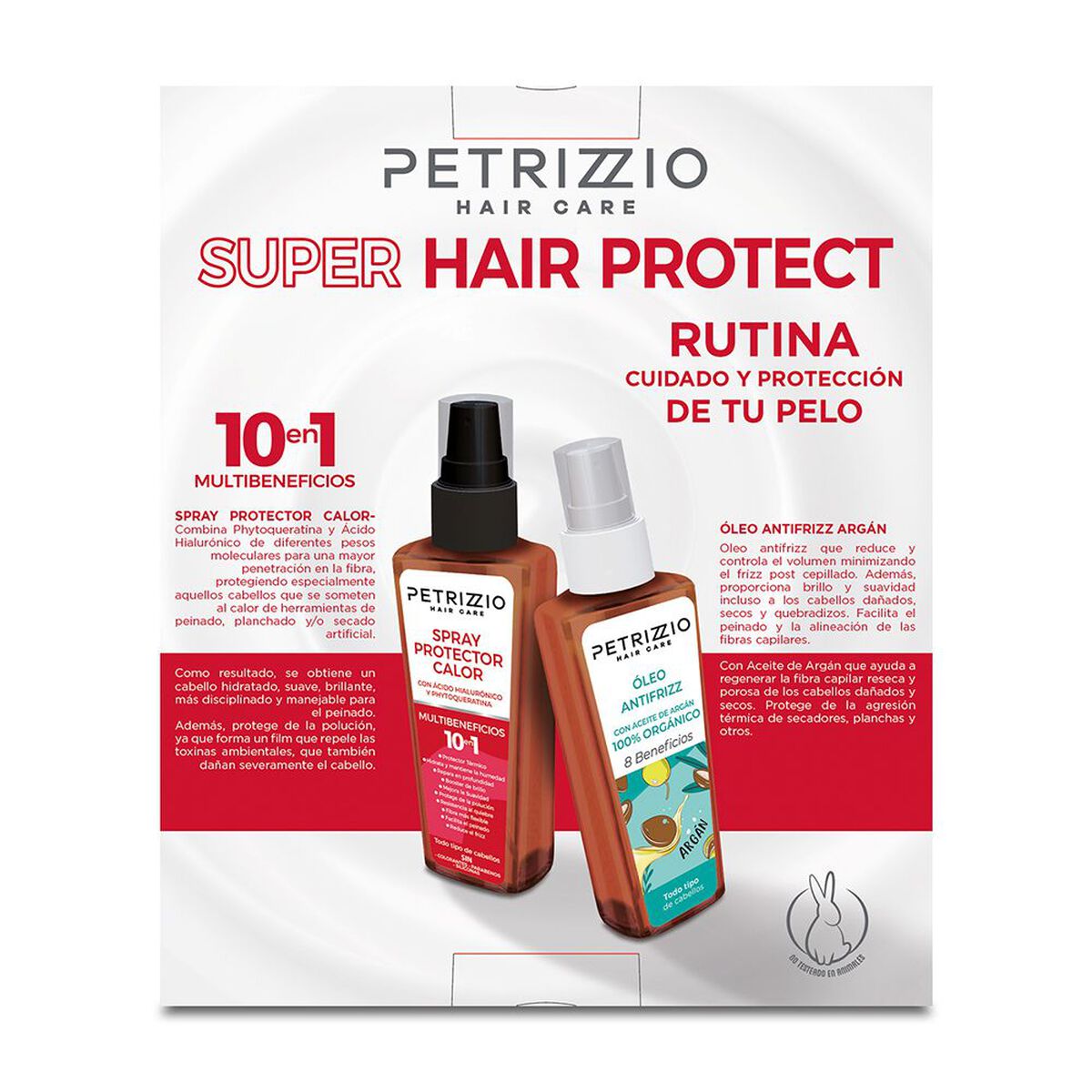 Set Super Hair Protect &Oacute;leo + Protector de Calor Petrizzio