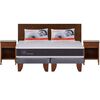 Combo Cama Europea CIC Base Dividida 2 Plazas Ortopedic + Respaldo + 2 Veladores CIC Alassio + Pack Almohadas Celta Imperial Soft