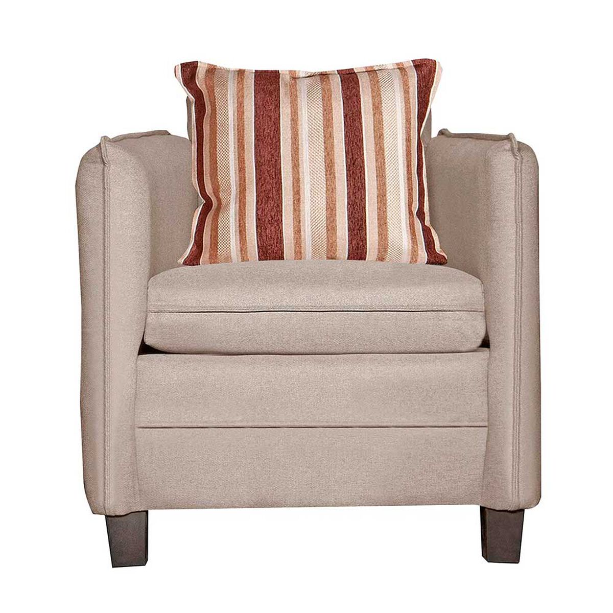 Juego de Living Ruzam Mobel Barcelona Sofá 3 Cuerpos + Dos Sillones 1 Cuerpo Lino Beige