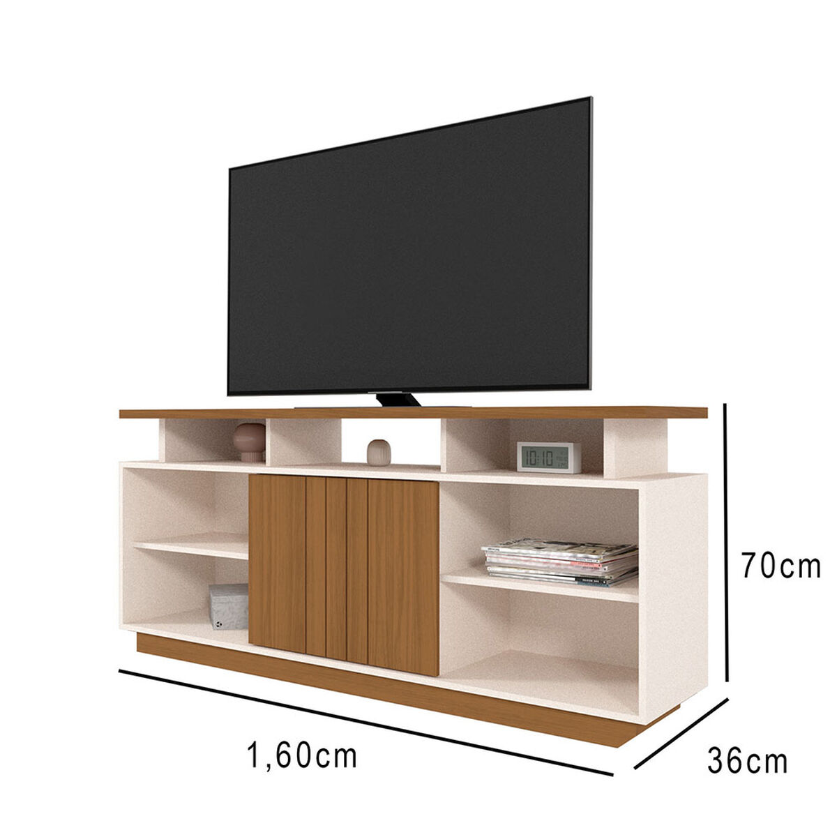 Rack TV Vekkahome Salvador 65" Pulgadas Gris