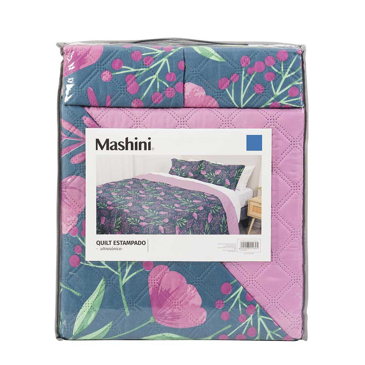 Cubrecama Estampado Mashini 1,5 Plazas Garden