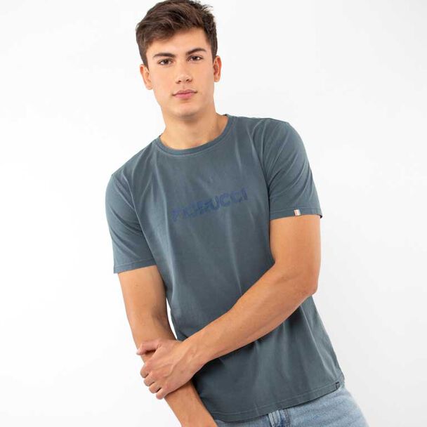 Polera Con Estampado Manga Corta Hombre Fiorucci
