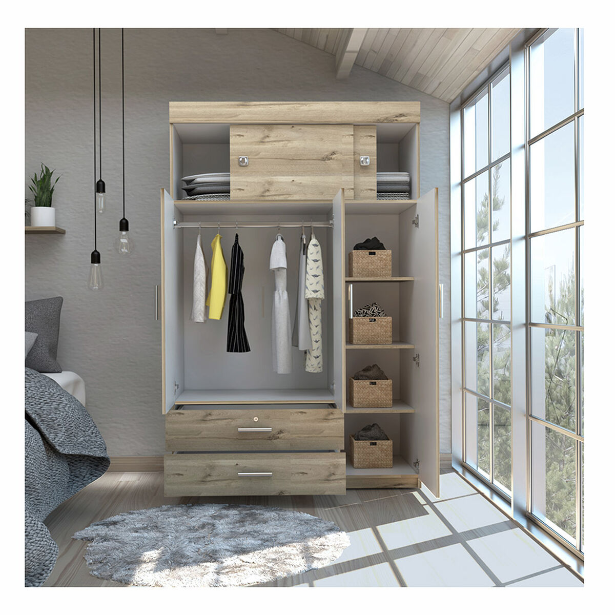Clóset TuHome Manila Z-120 5 Puertas