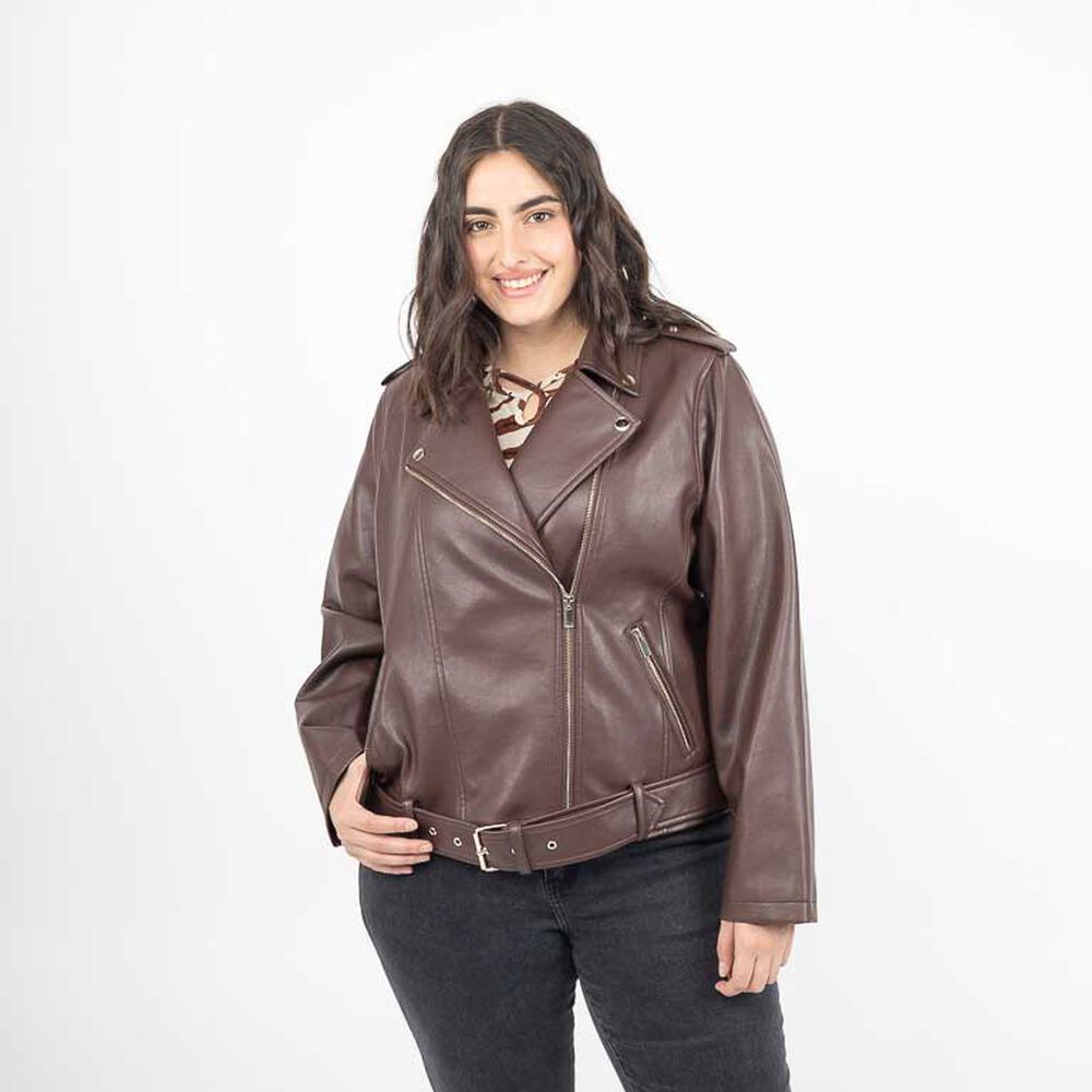 Chaqueta Biker Ecocuero Mujer Extralindas
