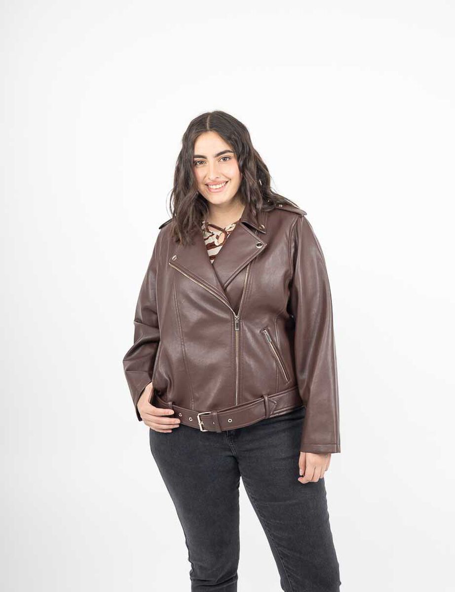 Chaqueta Biker Ecocuero Mujer Extralindas