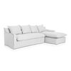 Sofá Seccional Derecho Innovamuebles Fontana Lino 4 Cuerpos Blanco