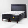Cama Europea Drimkip Base Dividida Full Eurotop + Topper + Respaldo