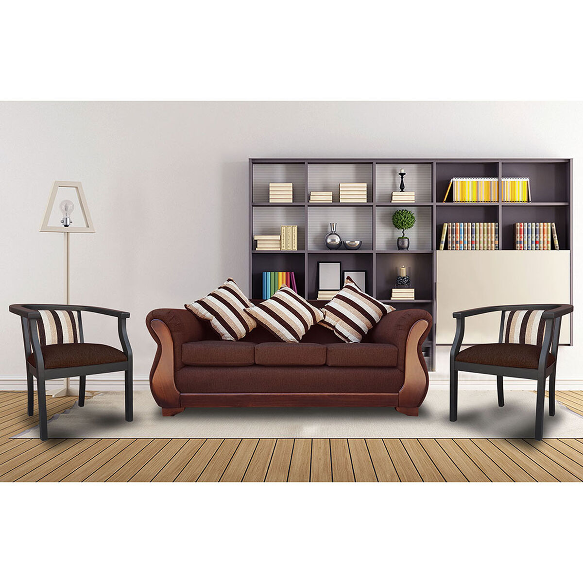 Juego de Living Cambe 3 Cuerpos + 2 Sitiales